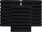 GREEN LIFESTYLE Black Bleach Proof Towels Bulk Sets 100% Cotton 16' X 25' - Image 6