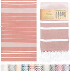 Premium Turkish Beach Towel – 100% Cotton, Quick Dry, Sand Free, Oversized by MEBIENTOUCHEDELANATURE