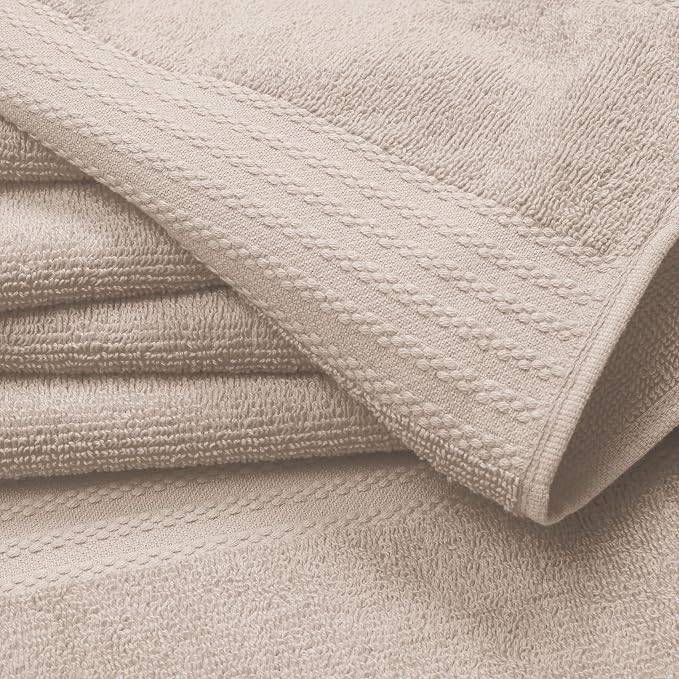 GLAMBURG Premium Cotton Oversized 2 Pack Bath Sheet 35x70-100% Pure Cotton - Image 2