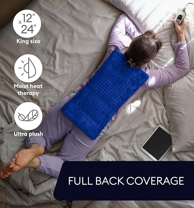 GENIANI Electric Heating Pad for Back Pain & Cramps Relief, Electric Throw - Image 3