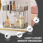 Akinbas 2 Tier Bathroom Organizer Countertop Makeup Perfume Tray Skincare - Image 3