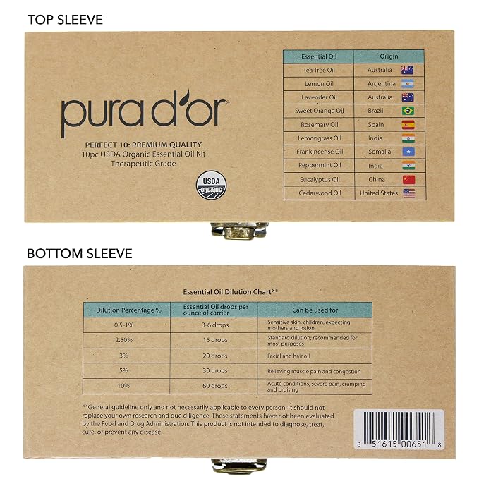 PURA D'OR Organic Perfect10 Essential Oils Set - Image 5
