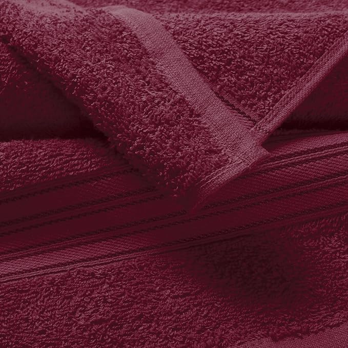 BOUTIQUO Ultra Soft 3 Pack Cotton Towel Set, Contains a Bath Towels 28x55 inch - Image 2