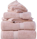 SUPERIOR Egyptian Cotton Pile 6 Piece Towel Set, Includes 2 Bath, 2 Hand by SUPERIOR