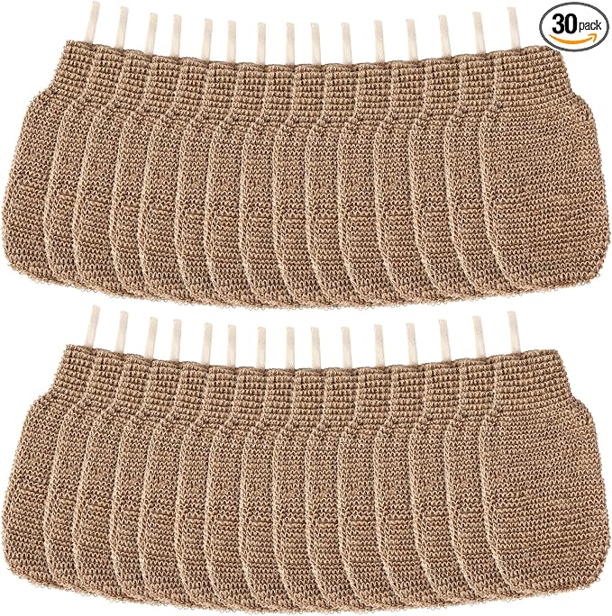 30 Pcs Exfoliating Shower Gloves Stretchable Jute Bath Mitts by Unknown