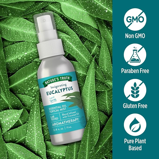 Nature's Truth Eucalyptus Mist Spray 2.4 fl oz | Pure Essential Oil - Image 3