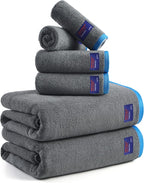 REDKISS 6 Piece Luxury Bath Towel Set, 2 Bath Towels, 2 Hand Towels, 2 by REDKISSOnline