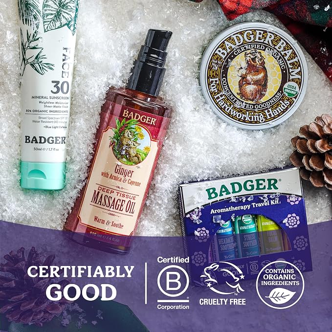Badger Lavender Massage Oil, 100% Organic Massage Oil, Relaxing & Moisturizing - Image 7
