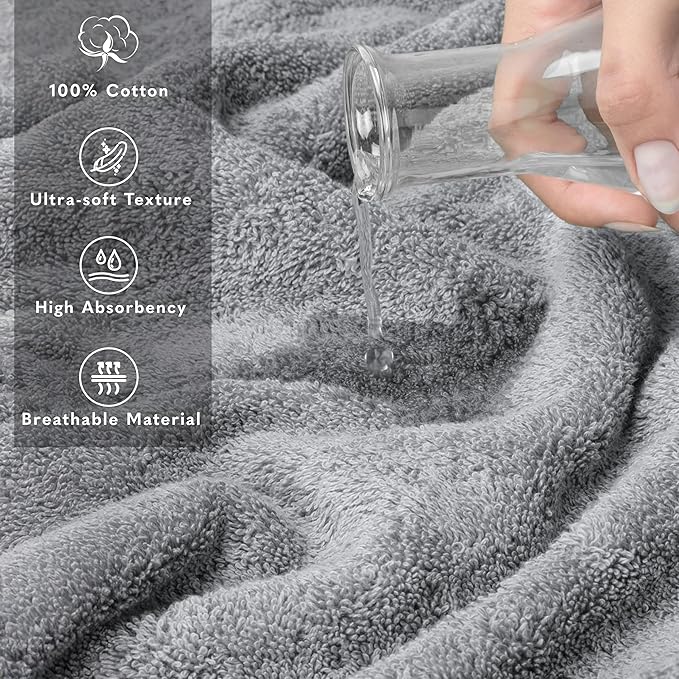 American Soft Linen 35x70 Jumbo Large Bath Towel, 600 GSM 100% Cotton Turkish - Image 4