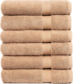 Pleasant Home Bath Towels Set of 6 100% Cotton, 515 GSM | Lightweight, Soft & by PH+Pleasant+Home