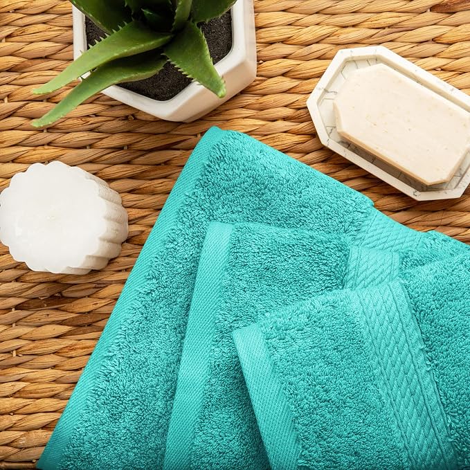 SUPERIOR Egyptian Cotton Pile 3 Piece Towel Set, Includes 1 Bath, 1 Hand - Image 5