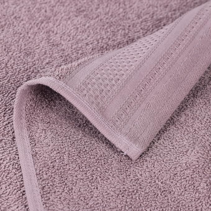 Superior Honeycomb 100% Cotton 500 GSM 12 Piece Bath Towel Set, 6 Washcloths - Image 5