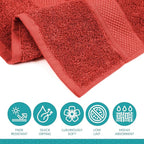Pleasant Home Bath Towels Set of 6 100% Cotton, 515 GSM | Lightweight, Soft & - Image 3