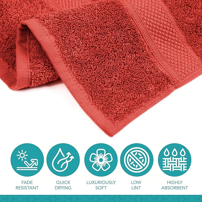 Pleasant Home Bath Towels Set of 6 100% Cotton, 515 GSM | Lightweight, Soft & - Image 3