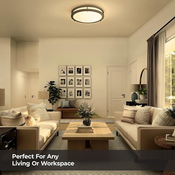 LB72120 LED Flush Mount Ceiling Light, 12 inch, 15W Dimmable 1200lm, 3000K Warm - Image 3