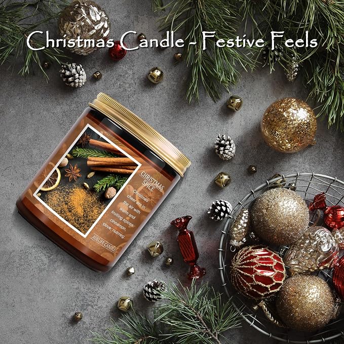 Christmas Candle | Christmas Spice Scented Candle, Holiday Candles Gift - Image 5