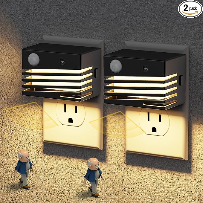 JandCase Motion Sensor Night Light, Night Lights Plug into Wall, Dusk to Dawn & by JandCase