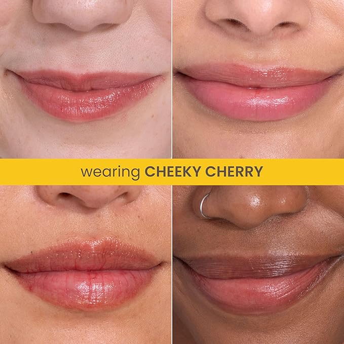 Burt’s Bees Tinted Boosted Balm, Cheeky Cherry, Hydrating Tinted Lip Balm - Image 5