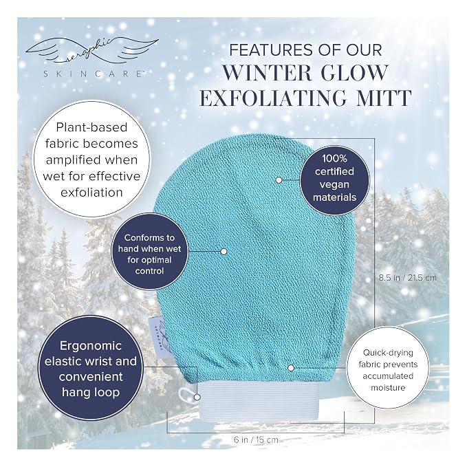 Seraphic Skincare Winter Glow Premium Exfoliating Mitt - Image 3
