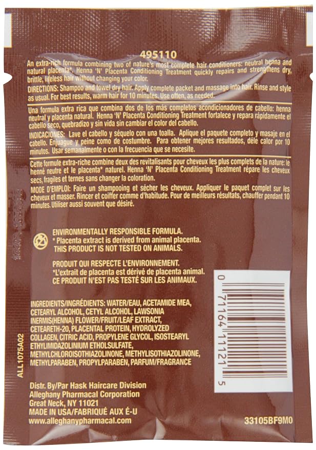 Hask Pks Henna & Placenta 2 Ounce Conditioning Treatment - Image 2