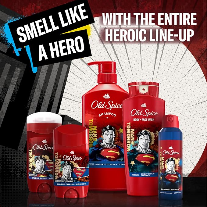 Old Spice Body Wash + Antiperspirant Deodorant Bundle Pack, Superman Man of - Image 10