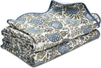 Ridhi Asparagus Green Hand Block Print Waffle Scallope Cotton Bath Towel Set of - Image 8