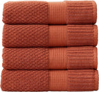 NY Loft 100% Cotton 4 Pack Bath Towel Set| Super Soft & Absorbent Quick-Dry by NYLoft