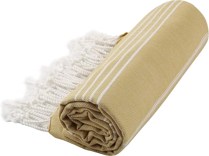 Cacala Lightweight and Thin Turkish Beach Towel 100% Cotton Sand-Free and - Image 5