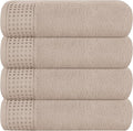 GLAMBURG Ultra Soft 4 Pack Oversized Bath Towel Set 27x54 inches, 100% Cotton by GLAMBURG