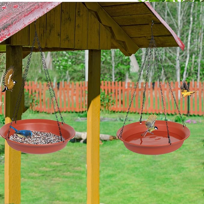 VUWEZ Hanging Bird Bath, Hanging Bird Water Feeder - Image 5