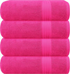 GLAMBURG Premium Cotton 4 Pack Bath Towel Set by GLAMBURG
