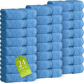 White Classic Wealuxe Light Blue Washcloths 24 Pack by WhiteClassic