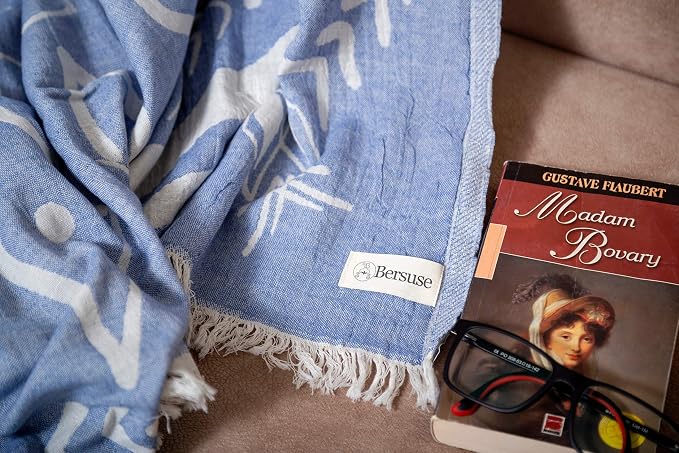 Bersuse 100% Cotton Kona XL Throw Blanket Turkish Towel Beach Blanket - Image 6