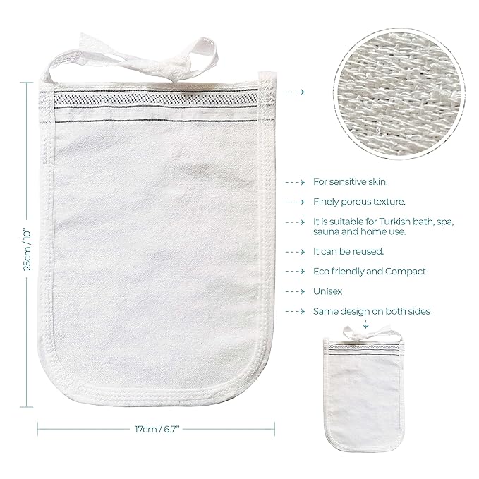 Turkish Exfoliating Gloves – Face & Body Exfoliation Mitts - Image 5