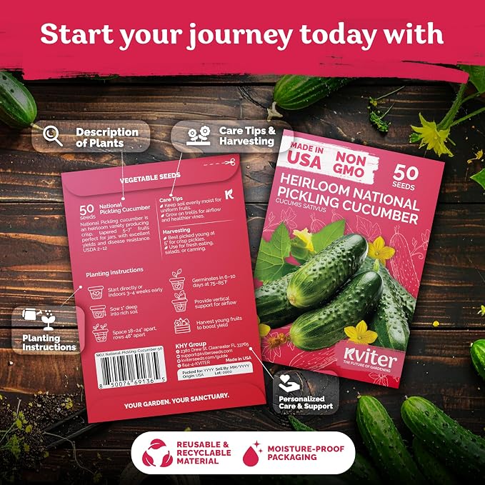 KVITER 50 National Pickling Cucumber Seeds - Image 2
