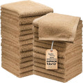Basic Wash Cloths 12x12 Inches – Bulk Pack of 24 – Beige Color – Soft and by TEXTILA