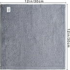 Basic Wash Cloths 12x12 Inches – Pack of 12 – Grey Color – Soft and Absorbent - Image 3