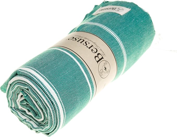 Bersuse Towels Anatolia XL Beach Blanket Throw Blanket Turkish Towel 100% - Image 2