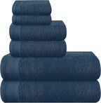 Ultra Soft 6 Pack Cotton Towel Set, Contains 2 Bath Towels 28x55 inch, 2 Hand by Unknown