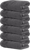 Tens Towels Pack of 6 Hand Towels, 100% Cotton, Lighter Weight, Quick to Dry by TensTowels