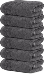 Tens Towels Pack of 6 Hand Towels, 100% Cotton, Lighter Weight, Quick to Dry by TensTowels