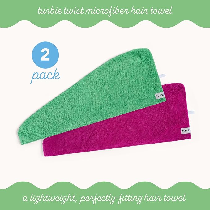 Turbie Twist 2-Pack Microfiber Hair Towel - Image 3
