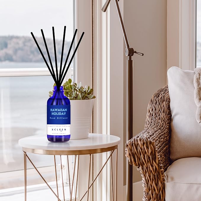 Xcleen Reed Diffuser Set for Home| 3.7 Oz Hawaiian Holiday Fragrance Diffuser | - Image 7