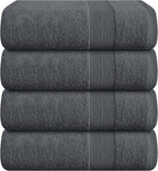 Belizzi Home 4 Pack Bath Towel Set 27x54, 100% Ring Spun Cotton, Ultra Soft by Unknown
