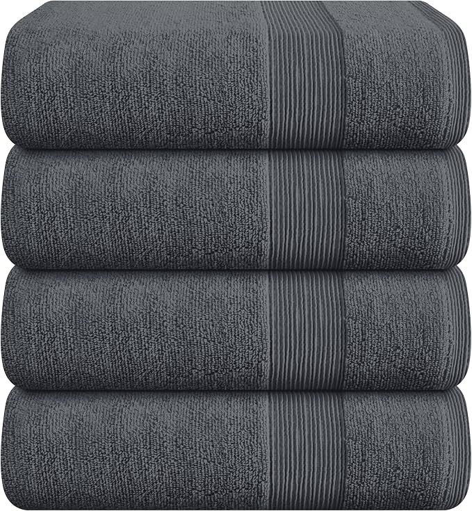 Belizzi Home 4 Pack Bath Towel Set 27x54, 100% Ring Spun Cotton, Ultra Soft by Unknown