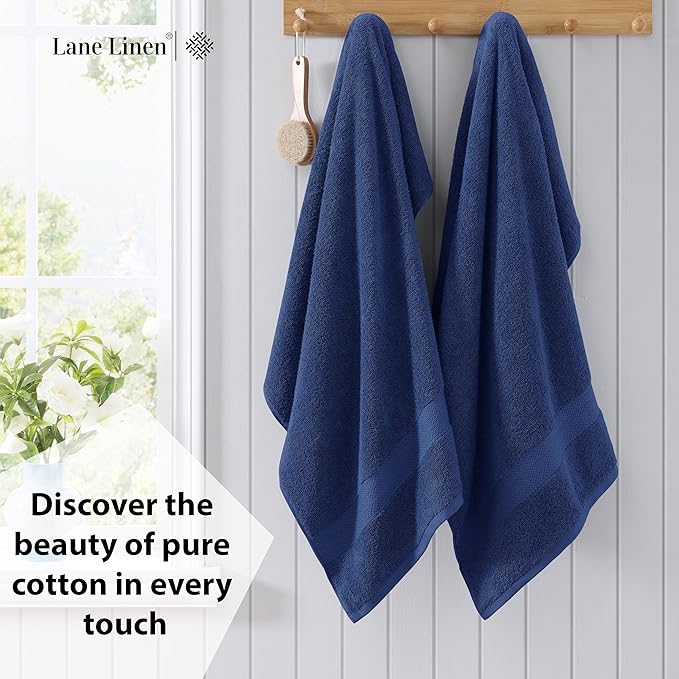 LANE LINEN 100% Cotton Bath Sheets 4 Pack - Image 3