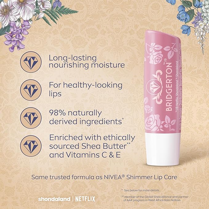 NIVEA Rose Meringue Lip Balm, Nourishing Lip Care, Bridgerton Limited Edition - Image 4