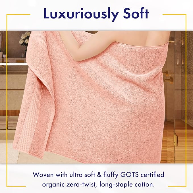 Alusa Home 100% Organic Zero-Twist Cotton Towels - Image 2