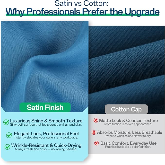 Satin Lined Scrub Cap, Adjustable Surgical Cap - Image 2