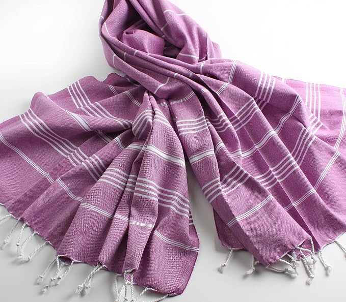 Cacala Lightweight and Thin Turkish Beach Towel 100% Cotton Sand-Free and - Image 2